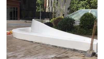 小区高档坐凳花池树池